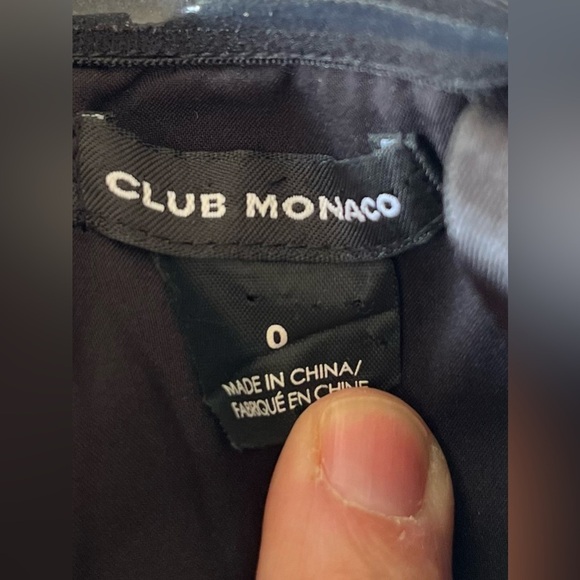 Club Monaco Black Strapless Tiered Ruffle Cocktail Dress - Size 0 - Picture 5 of 7